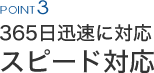 365日迅速に対応スピード対応